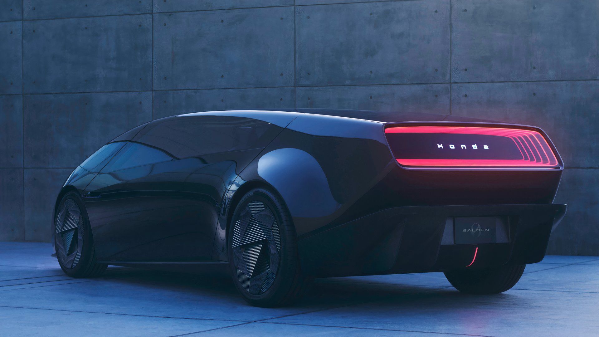 Rear three-quarters shot of a Honda 0 Series concept model Saloon Rear three-quarters shot of a Honda 0 Series concept model Saloon